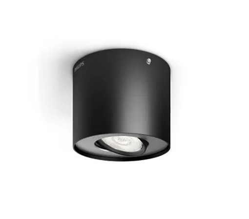 Spot LED aparent Philips Phase 4.5W 320lm metal negru