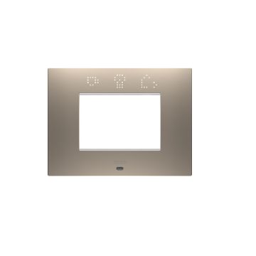 Rama decorativa Gewiss Chorus Ego Smart 3 module Light Bronze GW16003SBR