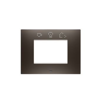 Rama decorativa Gewiss Chorus Ego Smart 3 module Brown Shade GW16003SBS