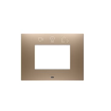 Rama decorativa Gewiss Chorus Ego Smart 3 module Soft Copper GW16003SCS