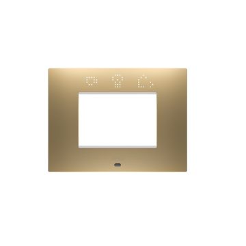 Rama decorativa Gewiss Chorus Ego Smart 3 module Gold GW16003SSG