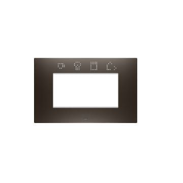 Rama decorativa Gewiss Chorus Ego Smart 4 module Brown Shade GW16004SBS