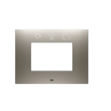 Rama decorativa Gewiss Chorus Ego Smart 3 module Inox GW16003SST