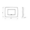 Rama decorativa Gewiss Chorus One 3 module Teal GW16103VZ