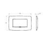 Rama decorativa Gewiss Chorus One 4 module Teal GW16104VZ