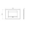 Rama decorativa Gewiss Chorus Geo 4 module Teal GW16404VZ