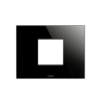 Rama decorativa Gewiss Chorus Ice 2 module Black GW16902CN