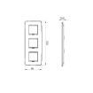 Rama decorativa Gewiss Chorus One International 6 module Natural Beige GW16127VL