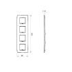 Rama decorativa Gewiss Chorus One International 8 module Satin White GW16129VW