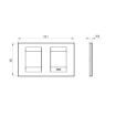 Rama decorativa Gewiss Chorus Geo International 4 module Gold GW16423VO