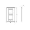 Rama decorativa Gewiss Chorus Geo International 4 module Satin White GW16424VW