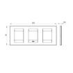 Rama decorativa Gewiss Chorus Geo International 6 module Tuscan Red GW16426VD