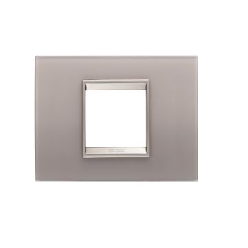 Rama decorativa Gewiss Chorus Lux 2 module Pearly Gray GW16202GP