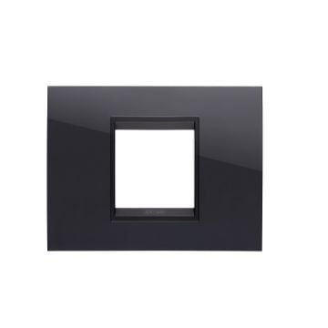 Rama decorativa Gewiss Chorus Lux 2 module Toner Black Lavy GW16202YN
