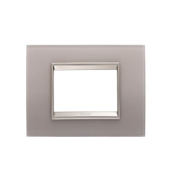 Rama decorativa Gewiss Chorus Lux 3 module Pearly Gray GW16203GP