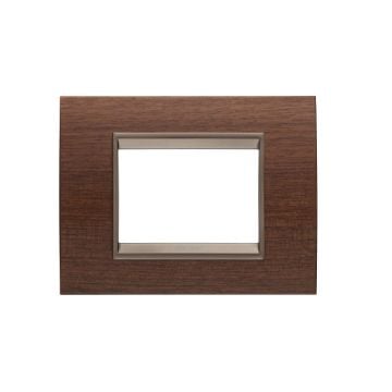 Rama decorativa Gewiss Chorus Lux 3 module Walnut GW16203WU