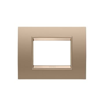 Rama decorativa Gewiss Chorus Lux 3 module Soft Copper GW16203XE