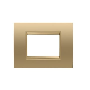 Rama decorativa Gewiss Chorus Lux 3 module Gold GW16203XG
