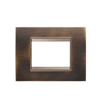 Rama decorativa Gewiss Chorus Lux 3 module Antique Brass GW16203XQ