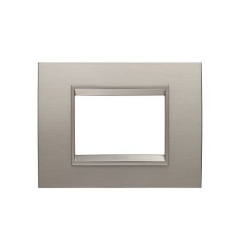Rama decorativa Gewiss Chorus Lux 3 module Brushed Aluminium GW16203XS