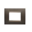 Rama decorativa Gewiss Chorus Lux 3 module Anodic Brown GW16203XV