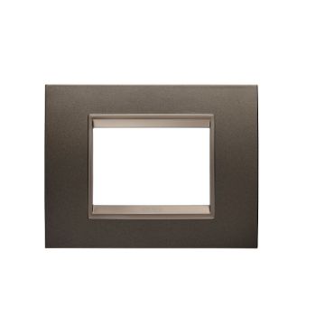 Rama decorativa Gewiss Chorus Lux 3 module Anodic Brown GW16203XV