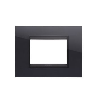 Rama decorativa Gewiss Chorus Lux 3 module Toner Black Lavy GW16203YN