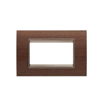 Rama decorativa Gewiss Chorus Lux 4 module Walnut GW16204WU