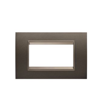 Rama decorativa Gewiss Chorus Lux 4 module Anodic Brown GW16204XV