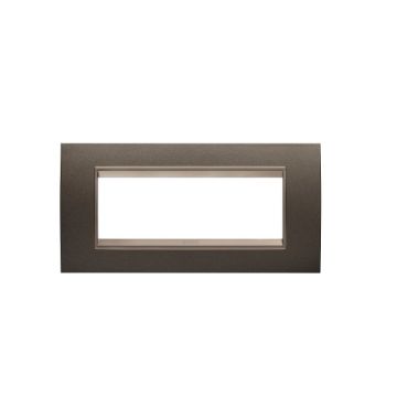 Rama decorativa Gewiss Chorus Lux 6 module Anodic Brown GW16206XV