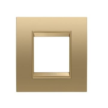 Rama decorativa Gewiss Chorus Lux International 2 module Gold GW16222XG