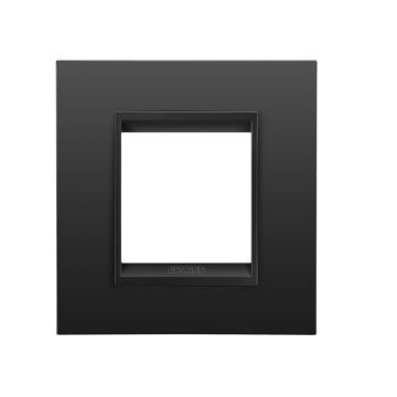 Rama decorativa Gewiss Chorus Lux International 2 module Monochrome Satin Black GW16222XM