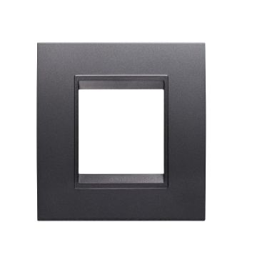 Rama decorativa Gewiss Chorus Lux International 2 module Ardezie Monochrom GW16222YA