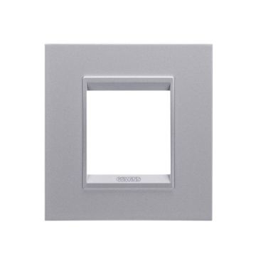 Rama decorativa Gewiss Chorus Lux International 2 module Monochrome Titanium GW16222YT