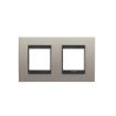 Rama decorativa Gewiss Chorus Lux International 4 module Brushed Aluminium Lavy GW16223WS
