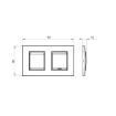 Rama decorativa Gewiss Chorus Lux International 4 module Gold GW16223XG