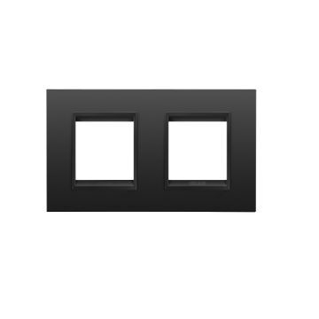 Rama decorativa Gewiss Chorus Lux International 4 module Monochrome Satin Black GW16223XM