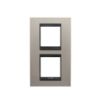 Rama decorativa Gewiss Chorus Lux International 4 module Brushed Aluminium Lavy GW16224WS