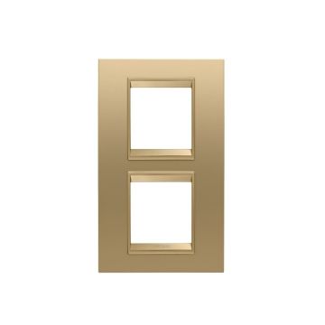 Rama decorativa Gewiss Chorus Lux International 4 module Gold GW16224XG