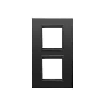 Rama decorativa Gewiss Chorus Lux International 4 module Monochrome Satin Black GW16224XM