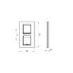 Rama decorativa Gewiss Chorus Lux International 4 module Antique Brass GW16224XQ