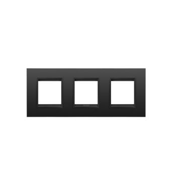 Rama decorativa Gewiss Chorus Lux International 6 module Monochrome Satin Black GW16226XM