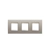 Rama decorativa Gewiss Chorus Lux International 6 module Brushed Aluminium GW16226XS