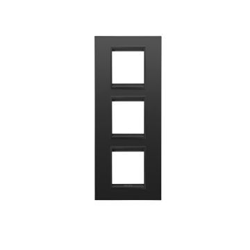 Rama decorativa Gewiss Chorus Lux International 6 module Monochrome Satin Black GW16227XM