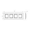 Rama decorativa Gewiss Chorus Lux International 8 module Gold GW16228XG