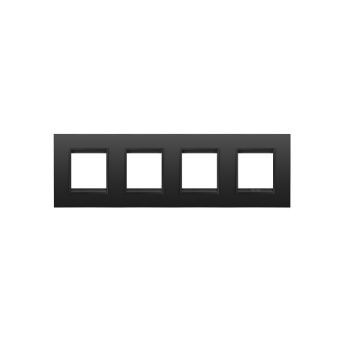 Rama decorativa Gewiss Chorus Lux International 8 module Monochrome Satin Black GW16228XM