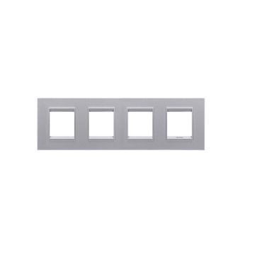 Rama decorativa Gewiss Chorus Lux International 8 module Monochrome Titanium GW16228YT