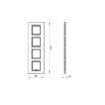 Rama decorativa Gewiss Chorus Lux International 8 module Ardezie Monochrom GW16229YA