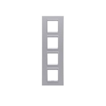 Rama decorativa Gewiss Chorus Lux International 8 module Monochrome Titanium GW16229YT