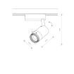Spot LED sina Nowodvorski Profile Zoom Track System White 7623 aluminiu alb